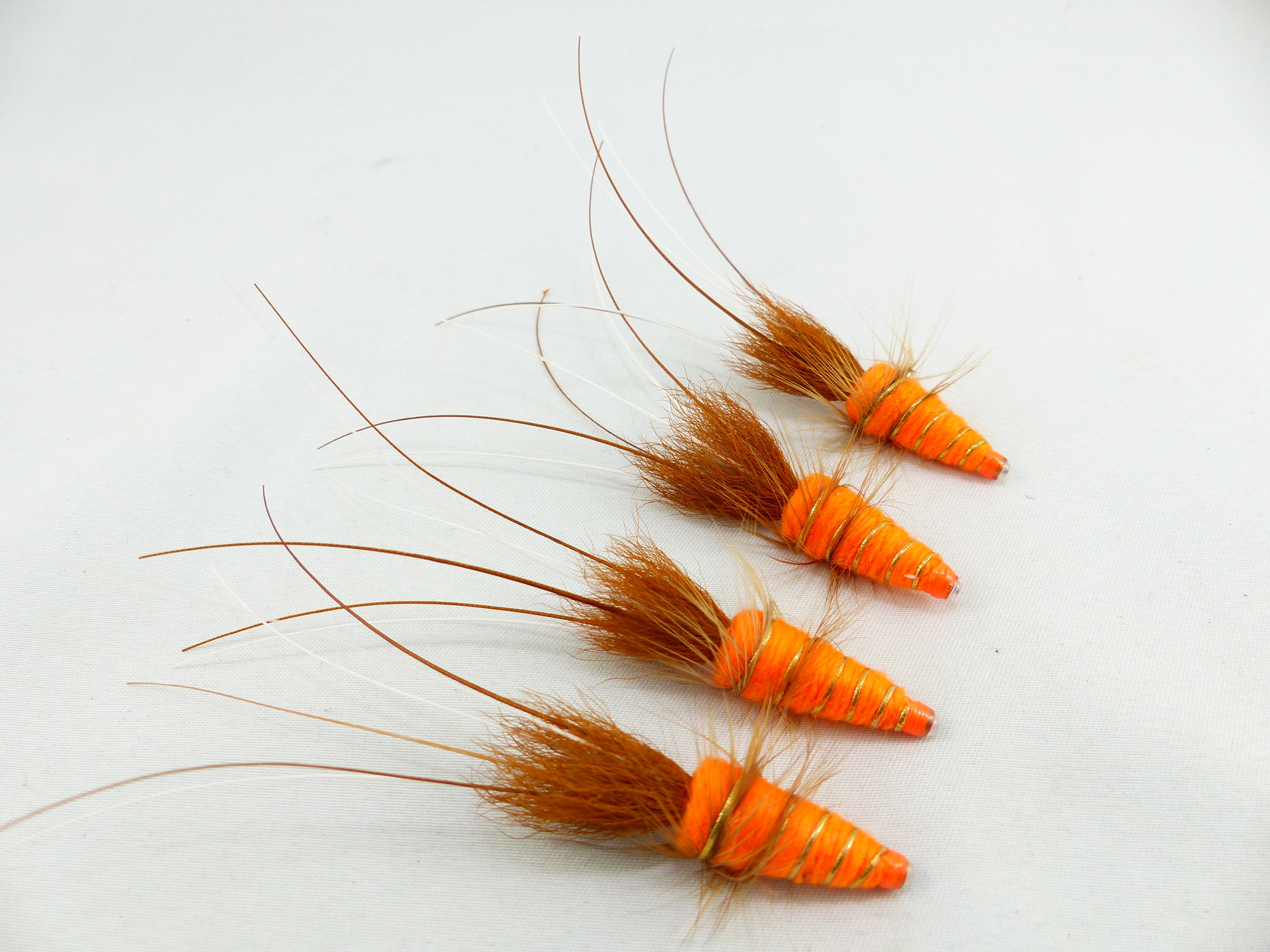 Mirage Frenchie Tungstène UV Orange – Mouches Truite Premium #18 (Pack De 6)