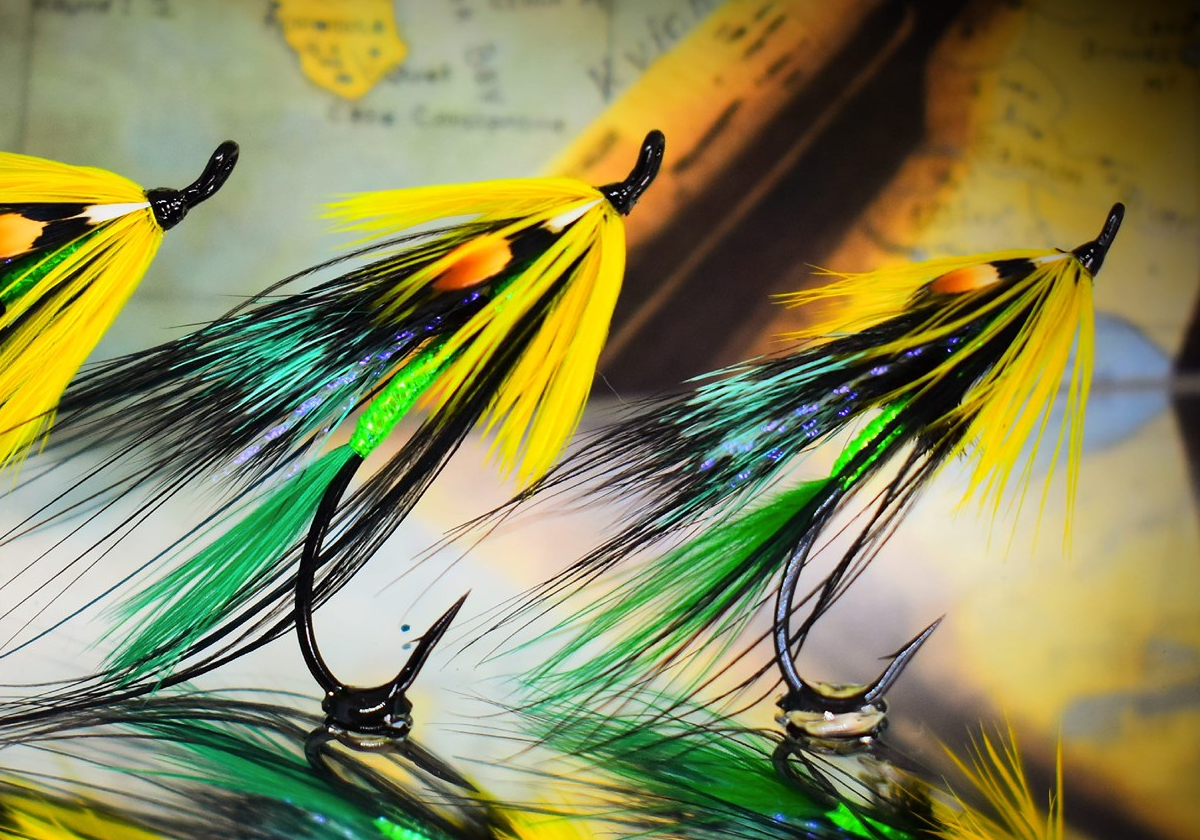 Mouche Pêche Saumon Argent Hermines Queue Doubles Tailles 4