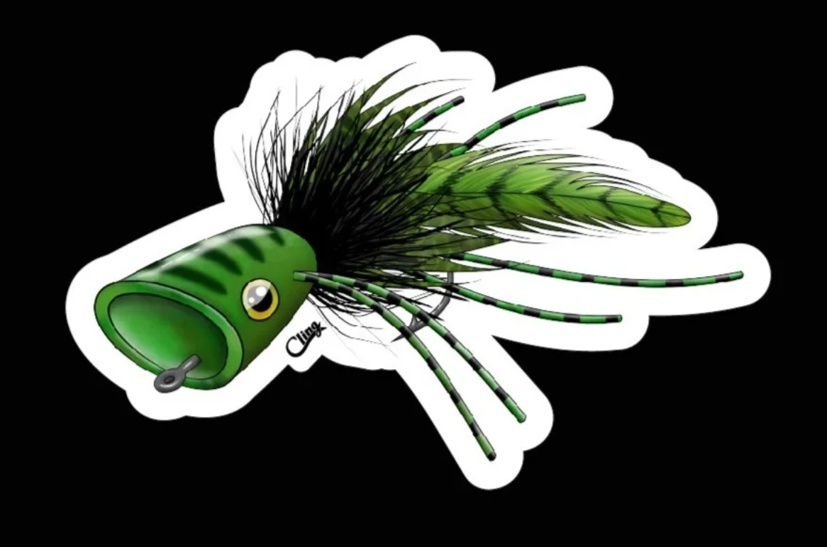 Autocollant Cling Bass Popper