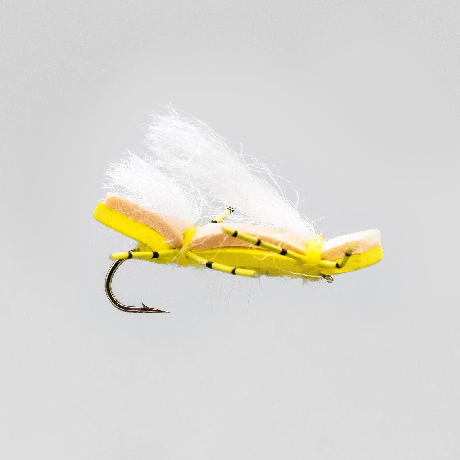 Chubby Tchernobyl Stonefly Gold/White Wing – Mouche Expert